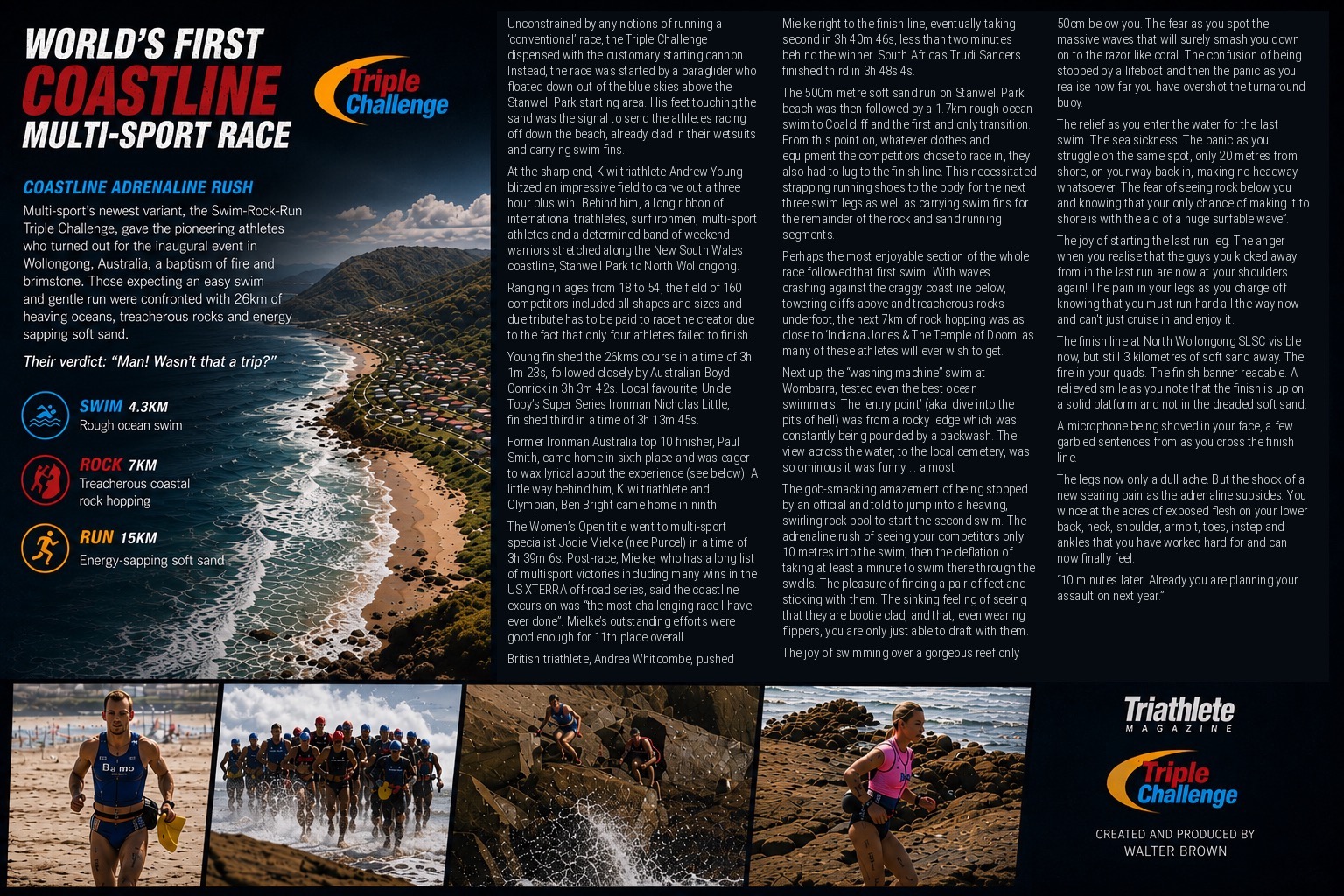 The original Swim Rock Run Triple Challenge